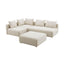 TOV Hangover Cream Performance Linen 4-Piece Modular Chaise Sectional