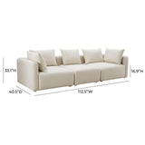 TOV Hangover Cream Performance Linen Sofa
