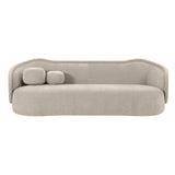 TOV Circe Taupe Textured Velvet Sofa
