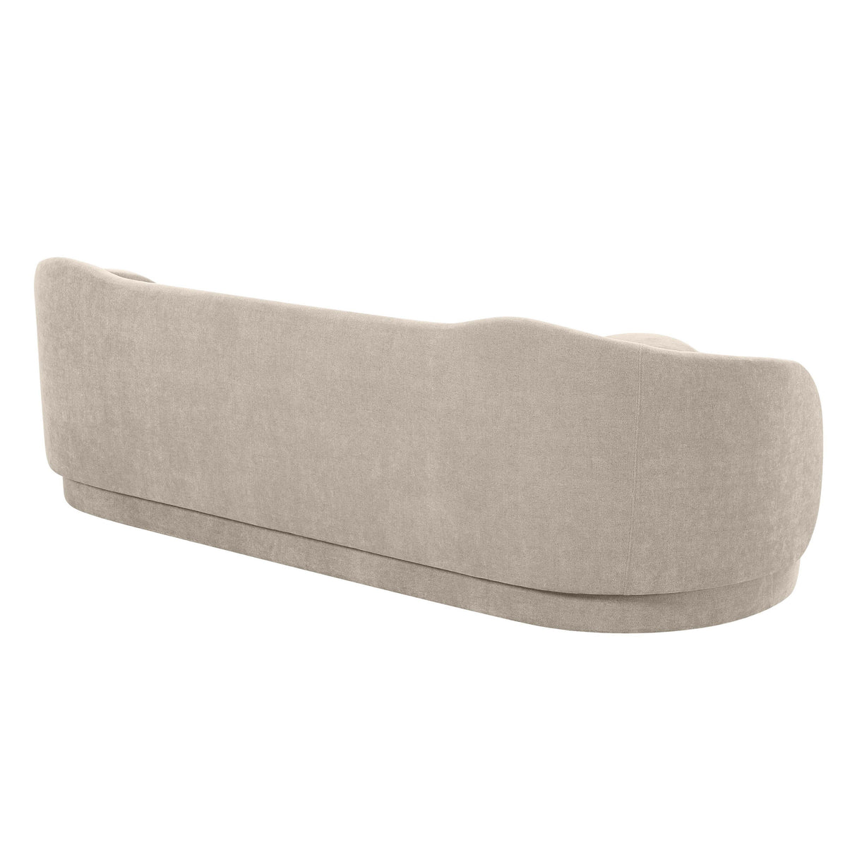 TOV Circe Taupe Textured Velvet Sofa
