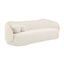 TOV Circe Cream Textured Velvet Sofa