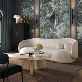 TOV Circe Cream Textured Velvet Sofa
