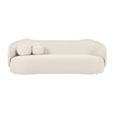 TOV Circe Cream Textured Velvet Sofa