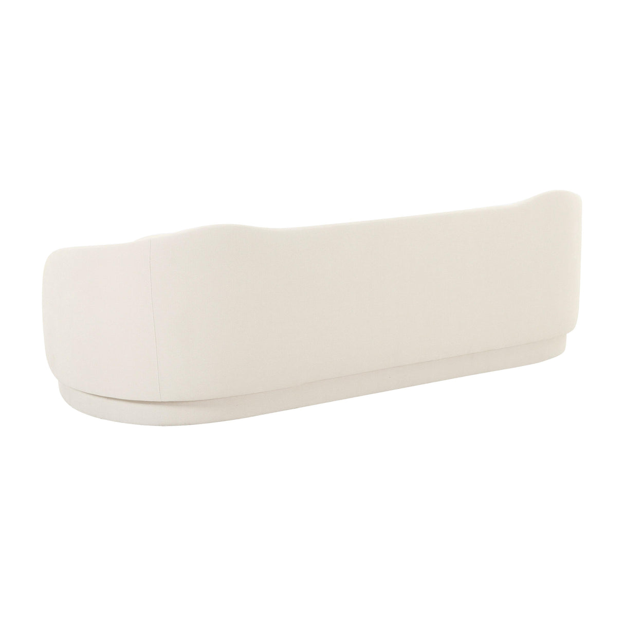 TOV Circe Cream Textured Velvet Sofa