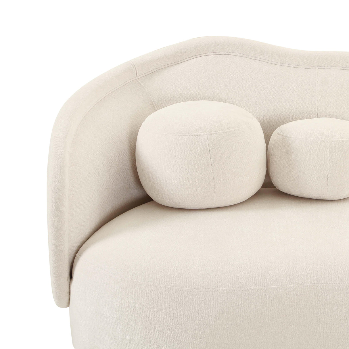 TOV Circe Cream Textured Velvet Sofa