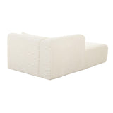 TOV Tarra Fluffy Oversized Cream Corduroy Modular LAF Chaise