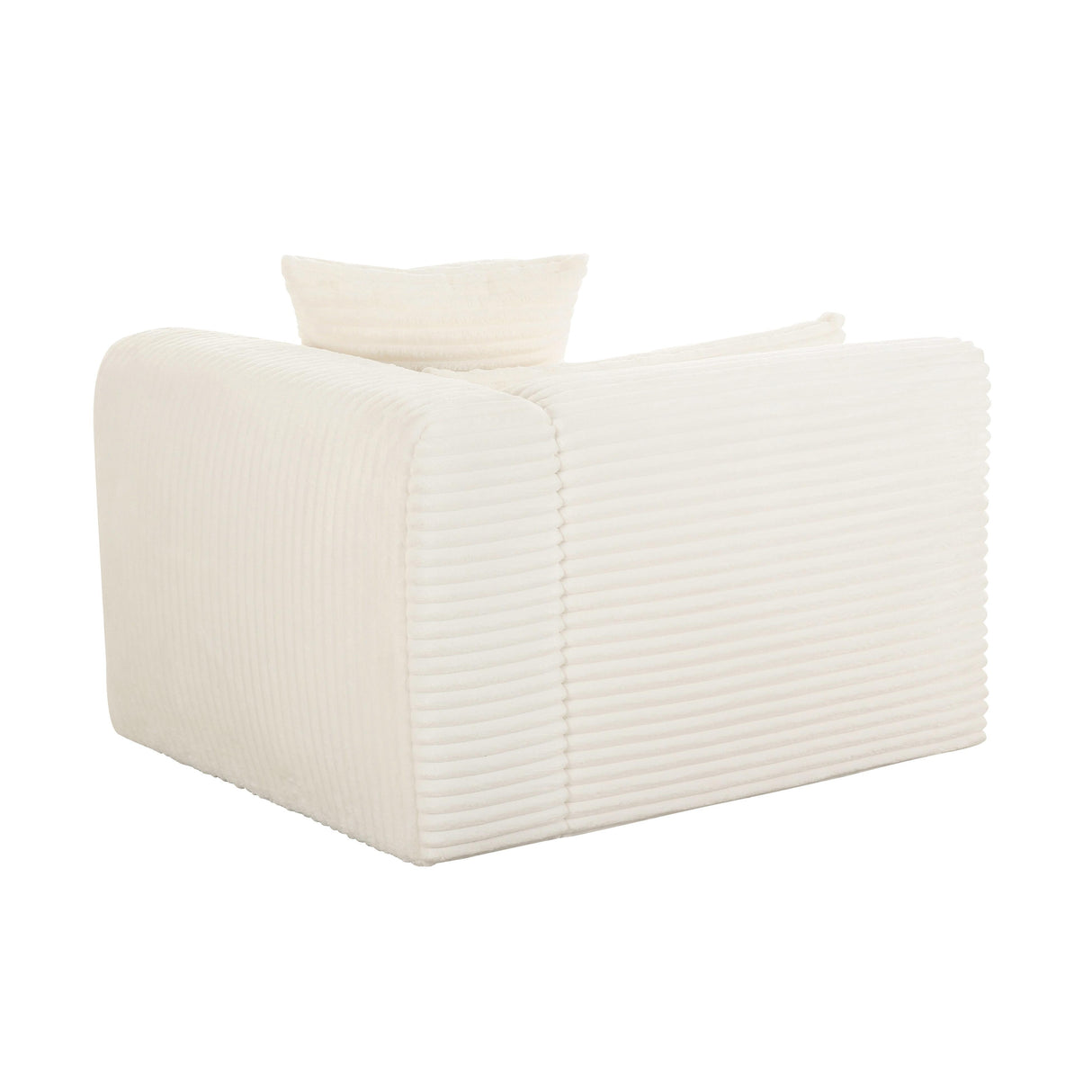TOV Tarra Fluffy Oversized Cream Corduroy Modular RAF Corner Chair