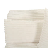 TOV Tarra Fluffy Oversized Cream Corduroy Modular RAF Corner Chair