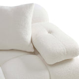 TOV Calliope Cream Vegan Shearling 4-piece Modular Sectional