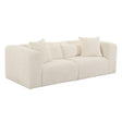 TOV Tarra Fluffy Oversized Cream Corduroy Modular Loveseat
