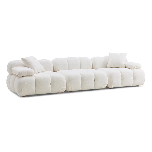 TOV Calliope Cream Vegan Shearling Modular Sofa