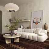 TOV Calliope Cream Vegan Shearling Modular Sofa