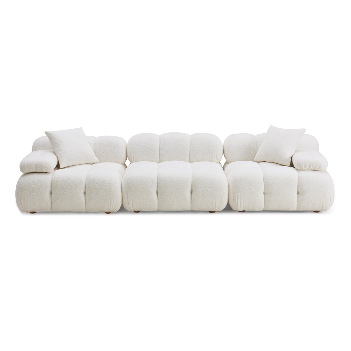 TOV Calliope Cream Vegan Shearling Modular Sofa