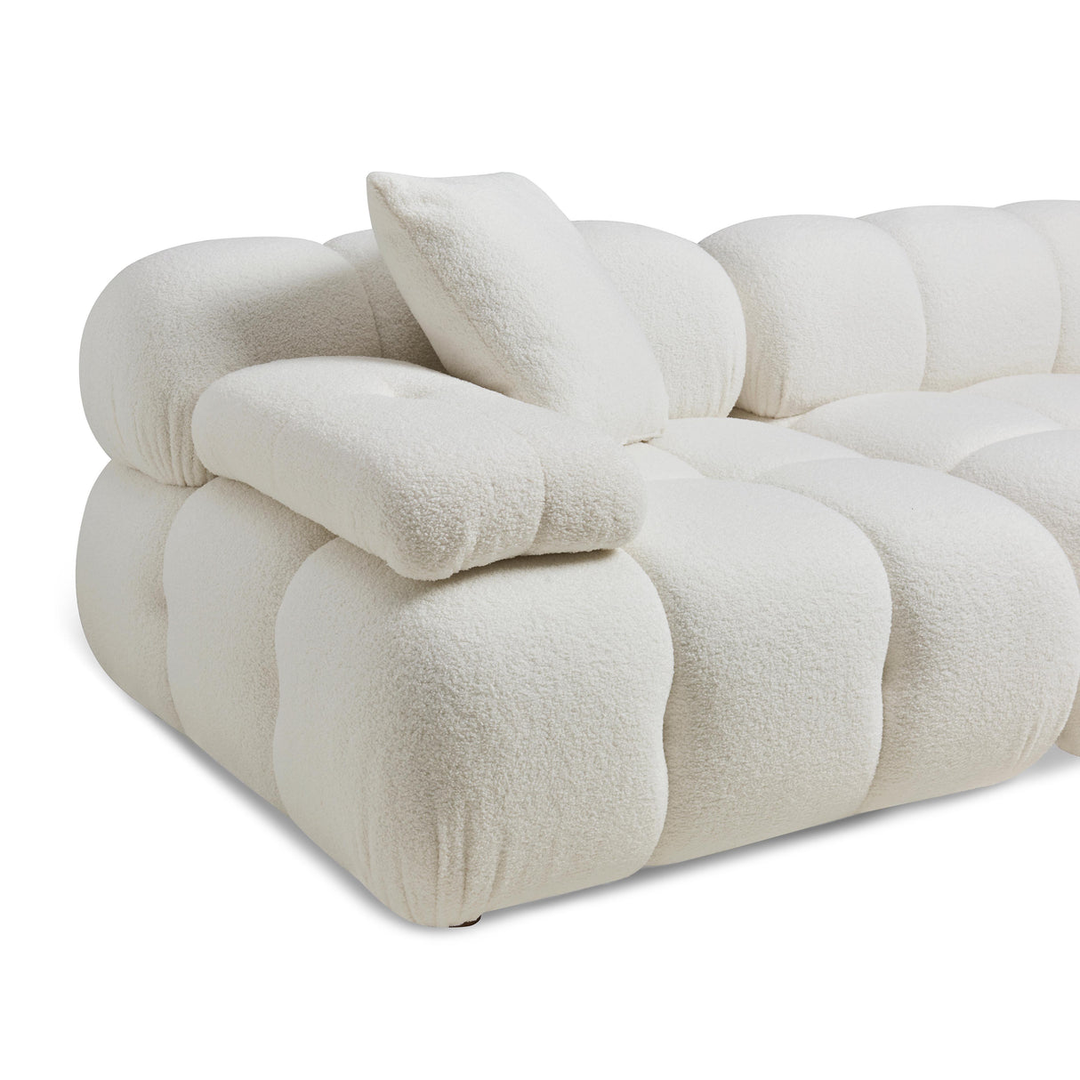 TOV Calliope Cream Vegan Shearling Modular Sofa