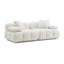 TOV Calliope Cream Vegan Shearling Modular Loveseat
