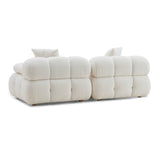 TOV Calliope Cream Vegan Shearling Modular Loveseat