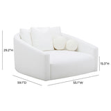 TOV Hanim Cream Performance Fabric Daybed