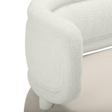 TOV Tischa Cream Boucle & Grey Velvet Sofa