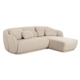 TOV Misty Cream Boucle Sectional - RAF
