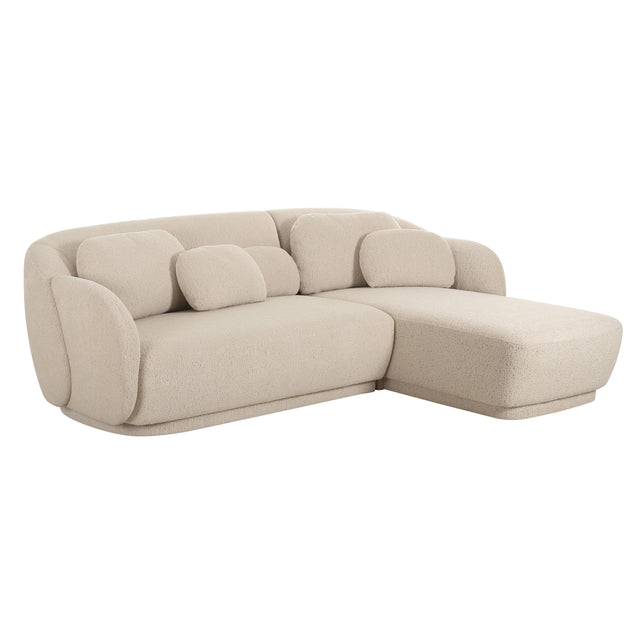 TOV Misty Cream Boucle Sectional - RAF