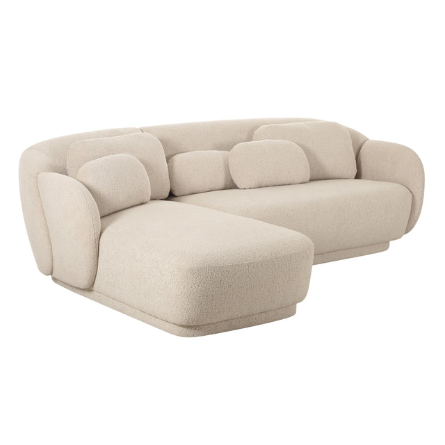 TOV Misty Cream Boucle Sectional - LAF