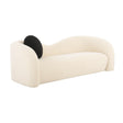 TOV Leonie Beige Faux Shearling 84" Sofa
