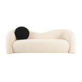 TOV Leonie Beige Faux Shearling 84" Sofa