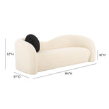TOV Leonie Beige Faux Shearling 84" Sofa