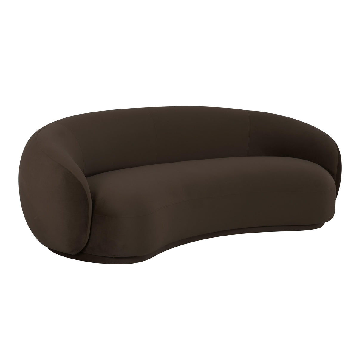 TOV Kendall Chocolate Brown Velvet Sofa