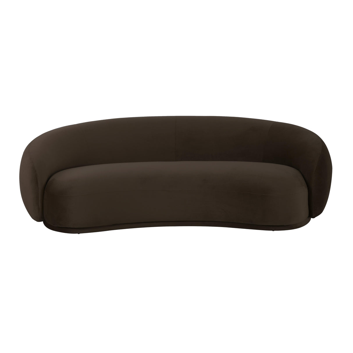 TOV Kendall Chocolate Brown Velvet Sofa
