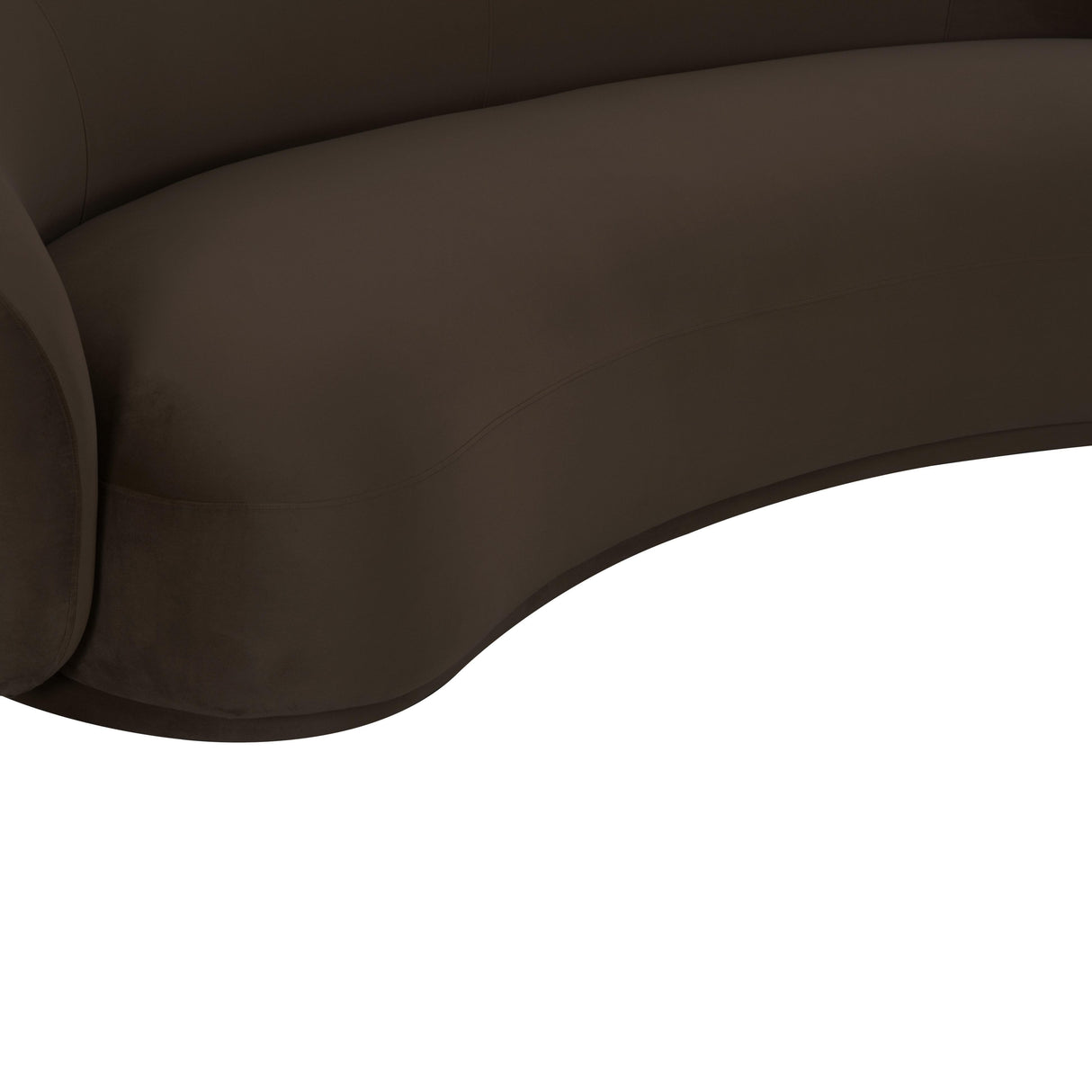 TOV Kendall Chocolate Brown Velvet Sofa