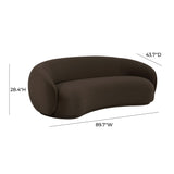 TOV Kendall Chocolate Brown Velvet Sofa