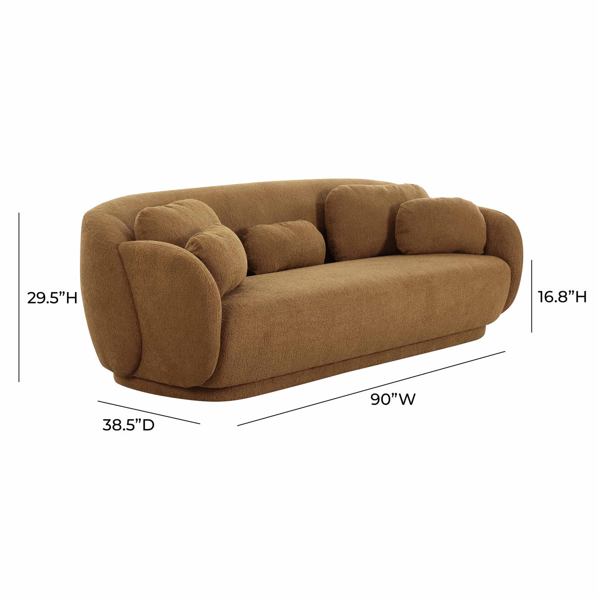 TOV Misty Brown Boucle Sofa