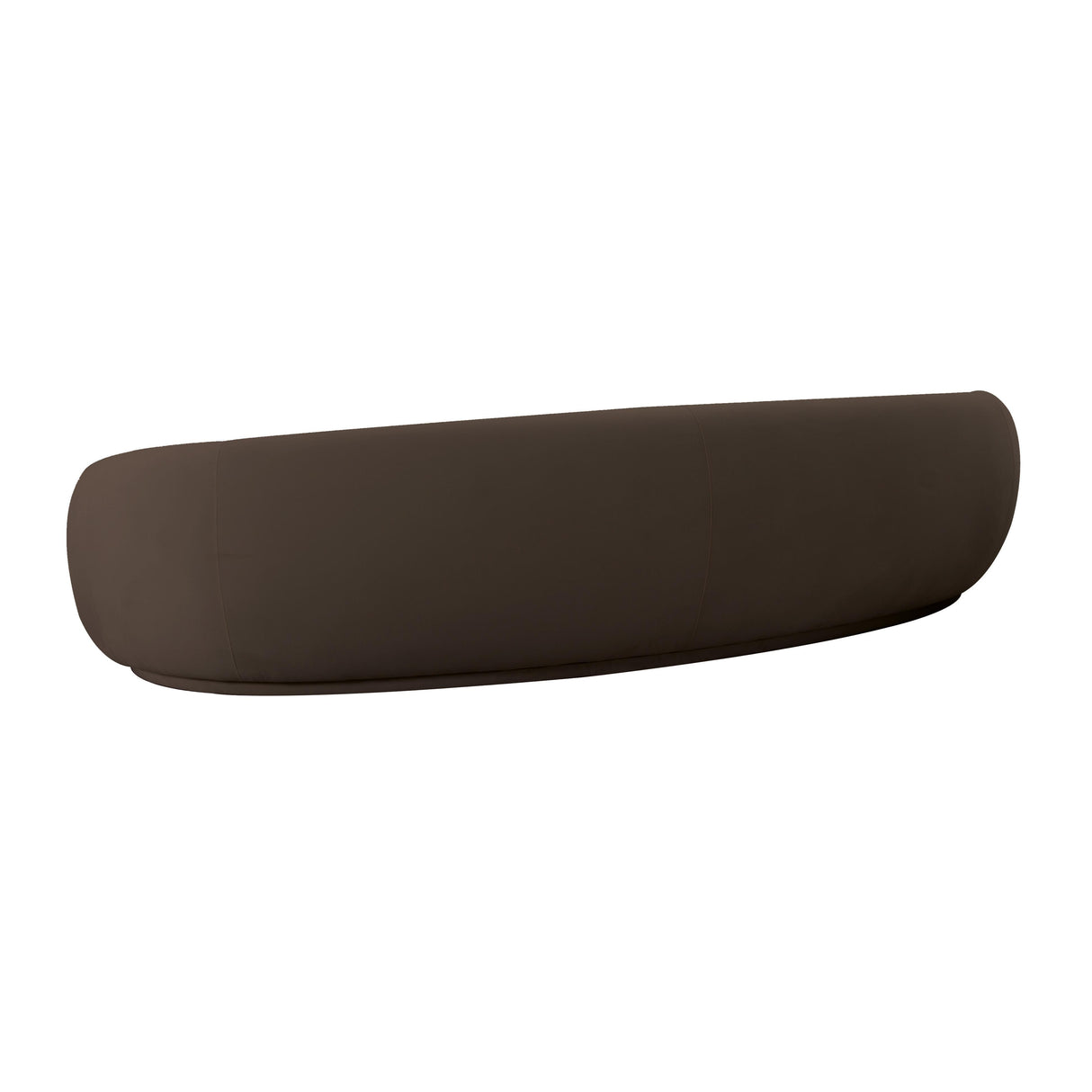 TOV Kendall Chocolate Brown Velvet 120 Inch Sofa