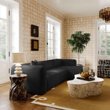 TOV Tarra Fluffy Oversized Black Corduroy Modular RAF Chaise