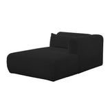 TOV Tarra Fluffy Oversized Black Corduroy Modular RAF Chaise