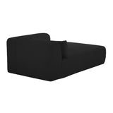 TOV Tarra Fluffy Oversized Black Corduroy Modular RAF Chaise