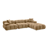TOV Calliope Cafe Au Lait Performance Velvet 4-piece Modular Sectional