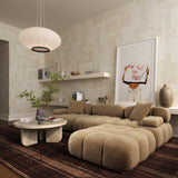 TOV Calliope Cafe Au Lait Performance Velvet 4-piece Modular Sectional