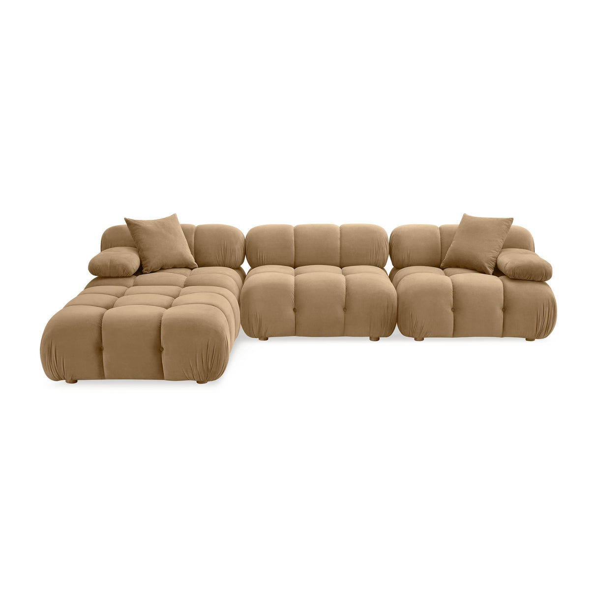 TOV Calliope Cafe Au Lait Performance Velvet 4-piece Modular Sectional