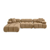 TOV Calliope Cafe Au Lait Performance Velvet 4-piece Modular Sectional