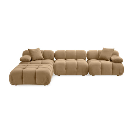 TOV Calliope Cafe Au Lait Performance Velvet 4-piece Modular Sectional