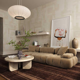 TOV Calliope Cafe Au Lait Performance Velvet Modular Sofa