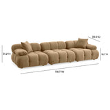 TOV Calliope Cafe Au Lait Performance Velvet Modular Sofa