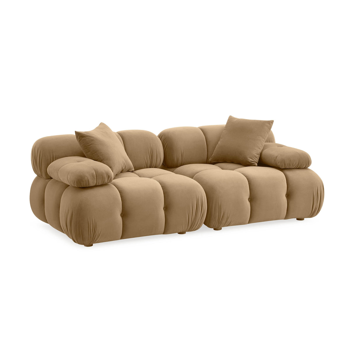 TOV Calliope Cafe Au Lait Performance Velvet Modular Loveseat
