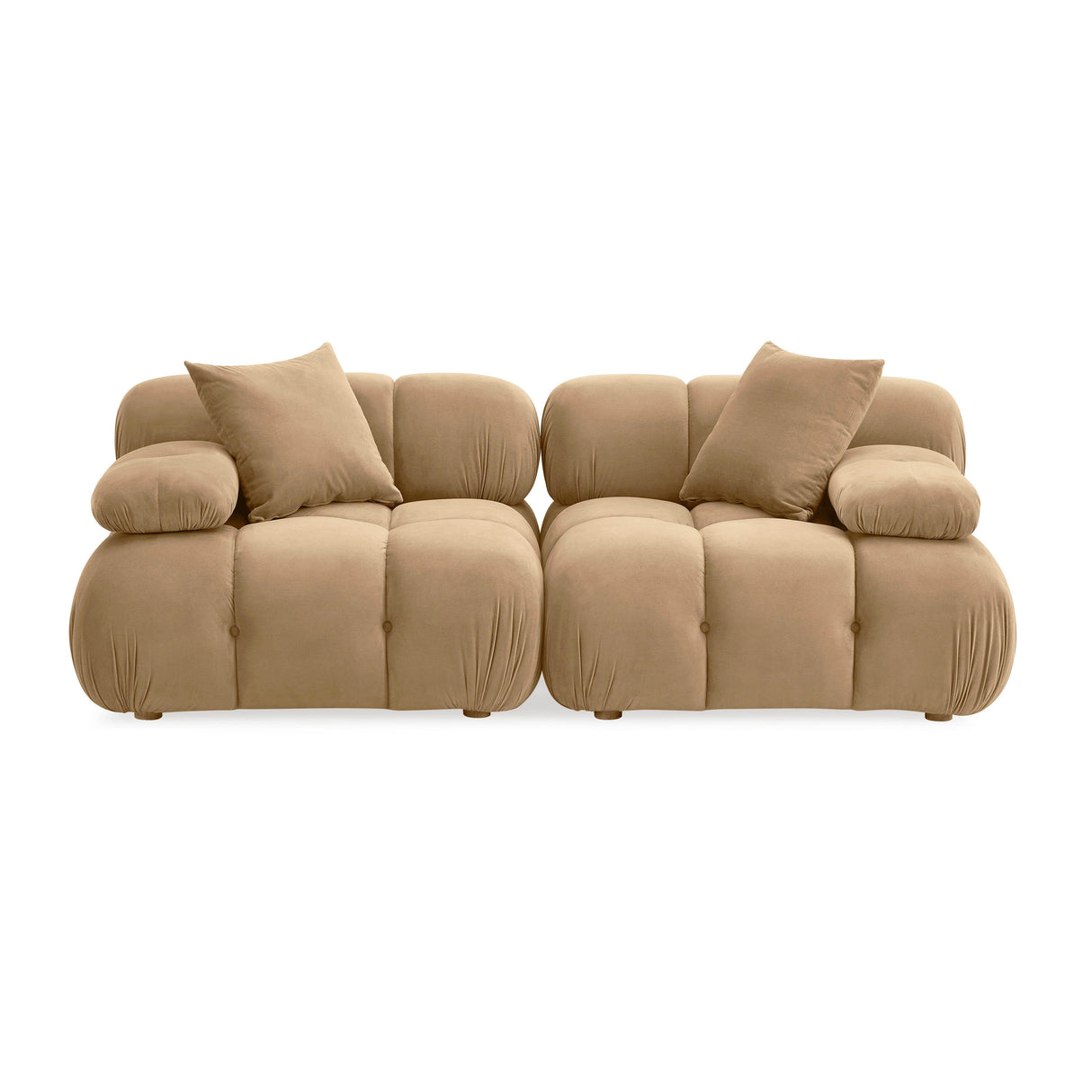 TOV Calliope Cafe Au Lait Performance Velvet Modular Loveseat