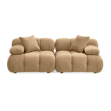 TOV Calliope Cafe Au Lait Performance Velvet Modular Loveseat