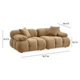 TOV Calliope Cafe Au Lait Performance Velvet Modular Loveseat
