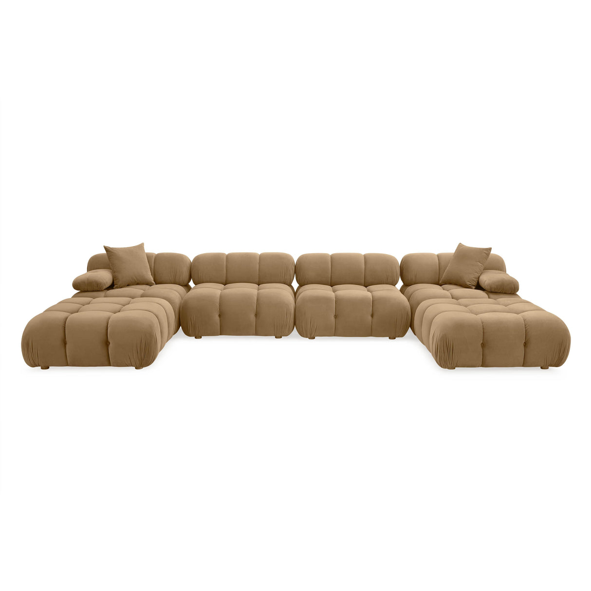 TOV Calliope Cafe Au Lait Performance Velvet 6-piece Modular U-Sectional