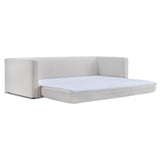 TOV Ryan Cream Upcycled Linen Sofa Bed